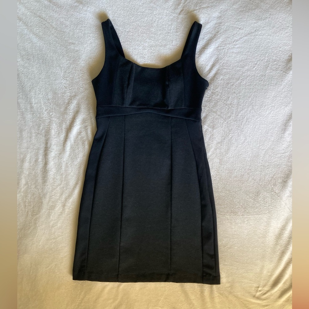 New York and Company Sleeveless Charcoal Black Dress